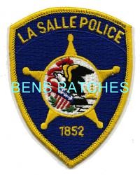 ILLINOIS,LA SALLE POLICE HAT PATCH 1_wm